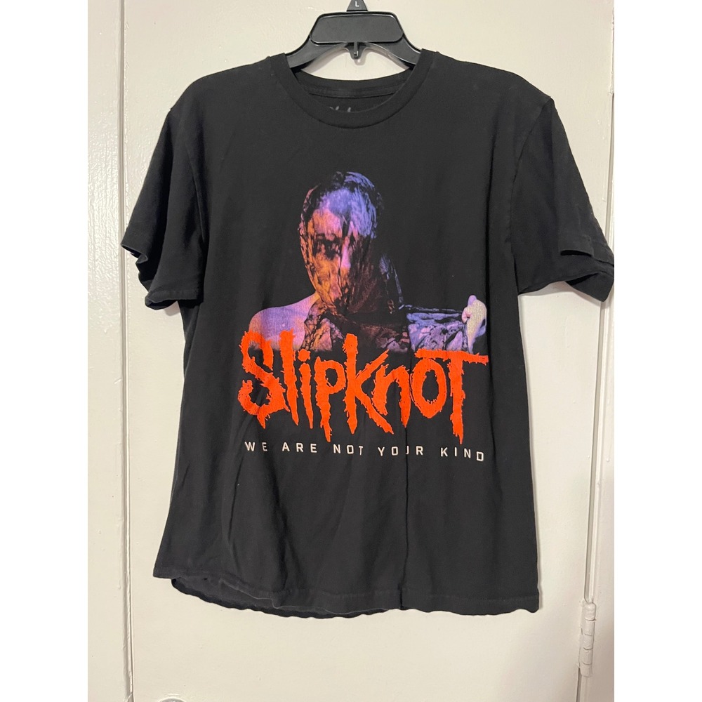Slipknot We Are Not Your Kind Black Graphic Band T-Shirt Mens Large‎ Orange Logo